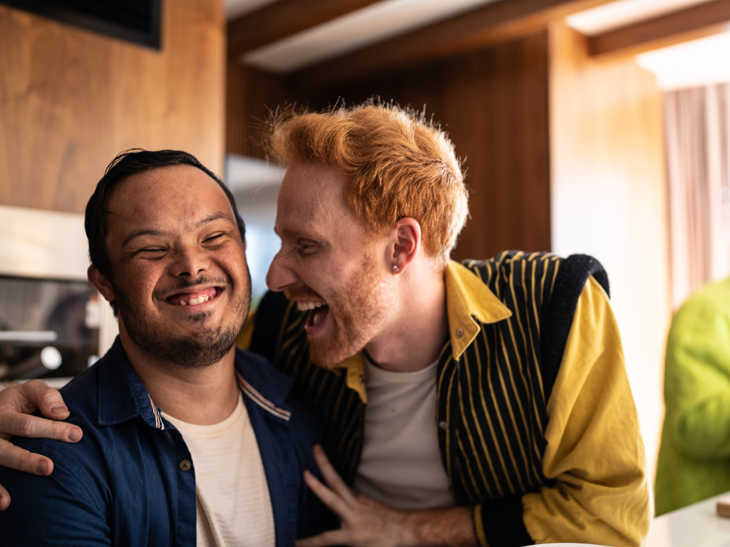 A care taker with their client